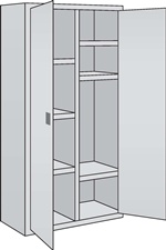 Acid Storage Cabinet - Full Height - 6 Adjustable Shelves (AA-S)