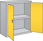 Hazardous Storage Cabinet - Half Height - 1 Adjustable Shelf (HAZ-C)
