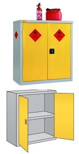 Flammable Storage Cabinet - Half height - 1 Adjustable Shelf (HAZ-C)